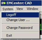 Selecting the Logoff Option Selecting the Logoff Option