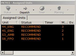 Recommended Units Display Recommended Units Display