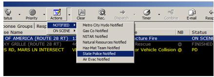 Using the Actions Button to Record an Event Action Using the Actions Button to Record an Event Action