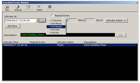 Typical Scheduled Events Module Display Typical Scheduled Events Module Display