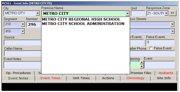  Searching and Setting the Address Using Premise Name