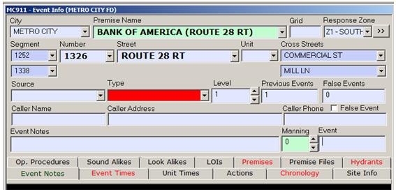  Validated Address with Cross Street, Street Segments and Response Zone Displaying