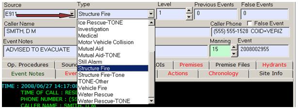  Selecting the Call Type