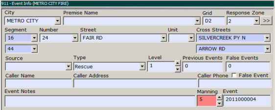 Partially Validated Address with Premise Name Field Blank and Blue
